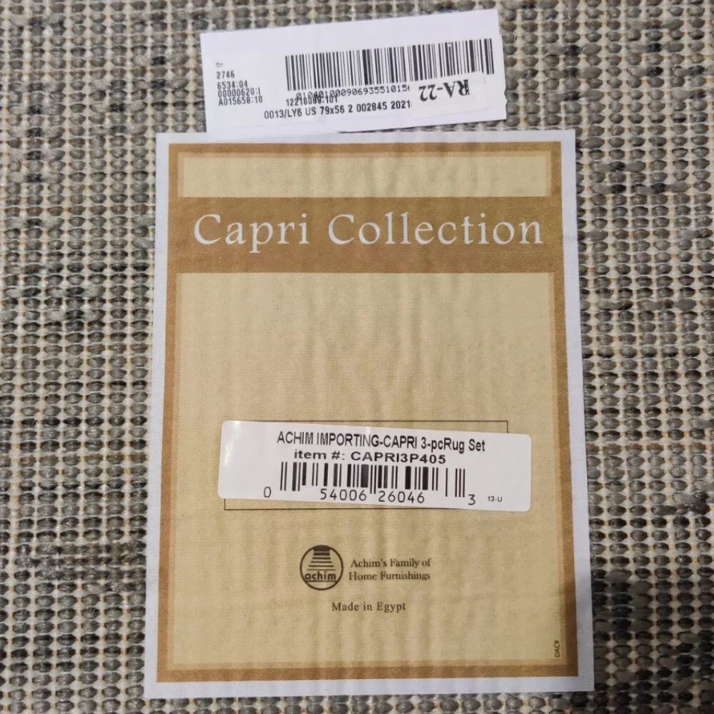 Home Front Door Mat with Matching Hall Runner made in Egypt Capri Collection
